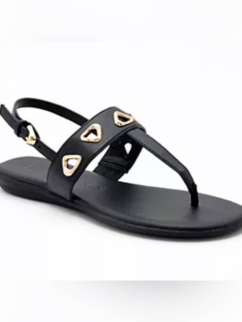 AEROSOLES Black Thong Sandals with Gold Accents NEW🌞